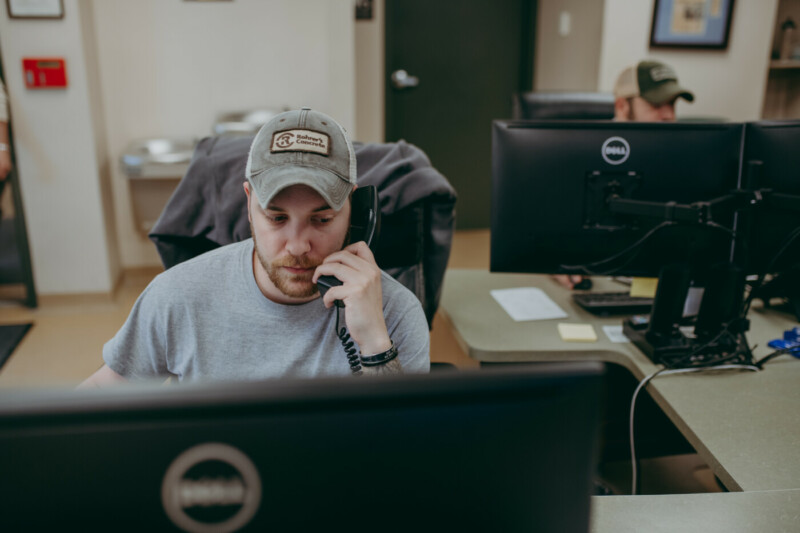 A Rohrer's Concrete Dispatcher on the Phone